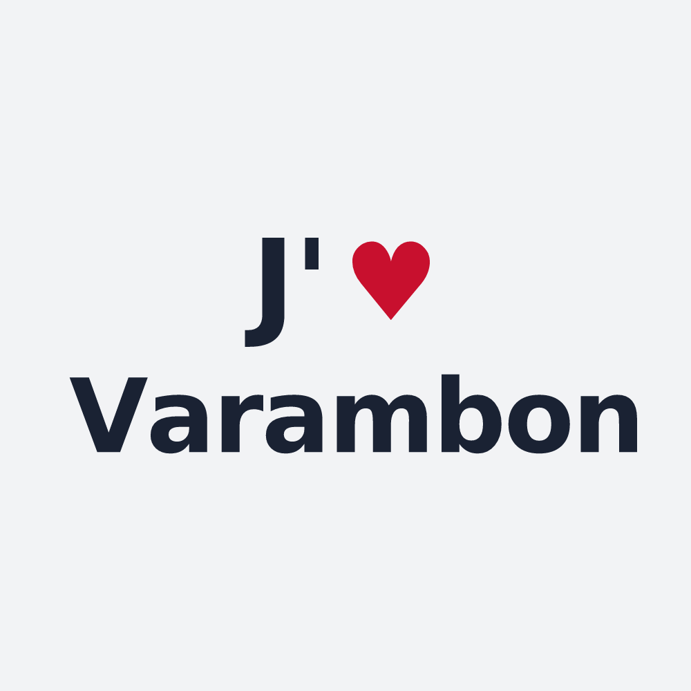 Poster personnalisé Varambon — design J'aime Varambon