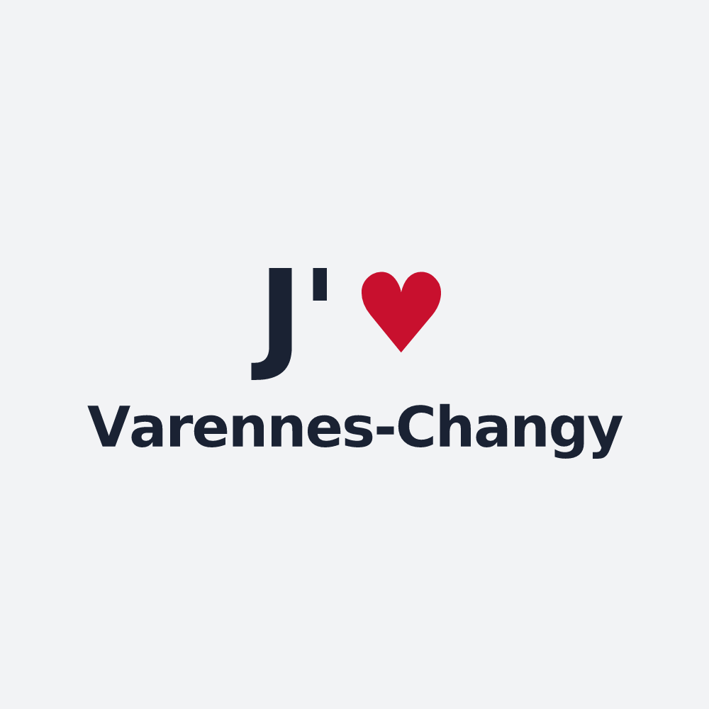 Poster personnalisé Varennes-Changy — design J'aime Varennes-Changy