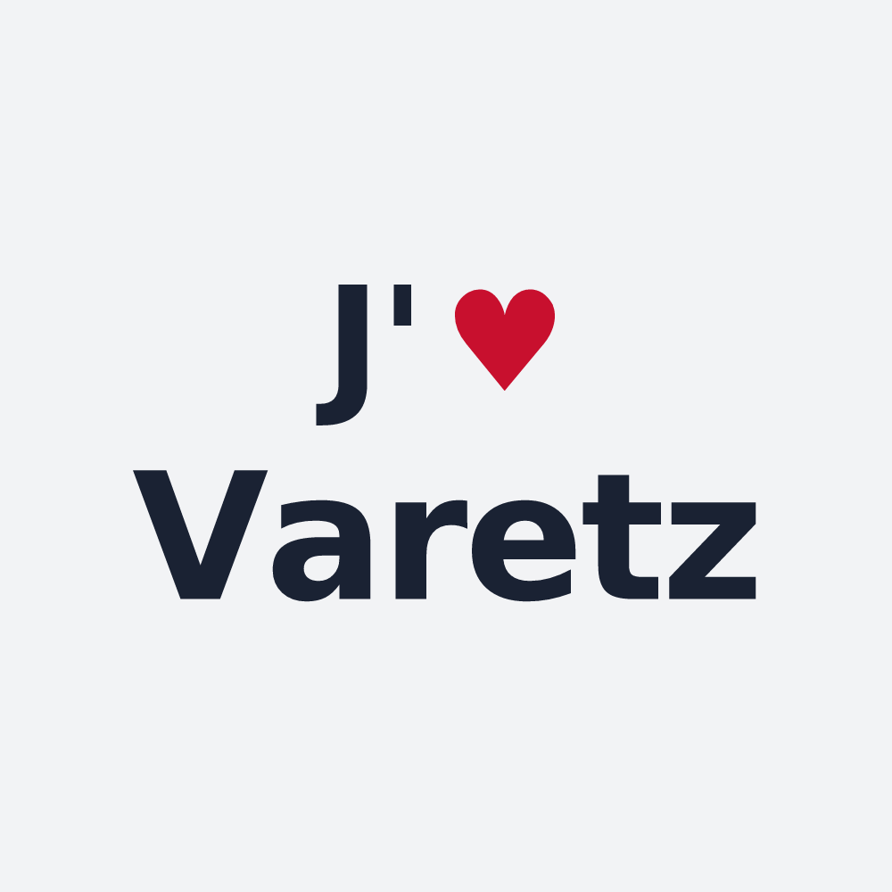 Poster personnalisé Varetz — design J'aime Varetz