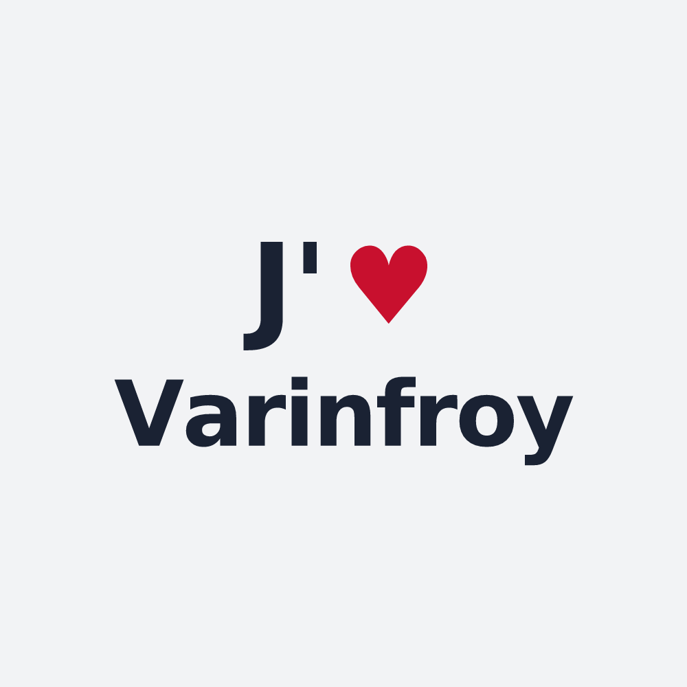 Poster personnalisé Varinfroy — design « J'aime Varinfroy » imprimé sur le poster