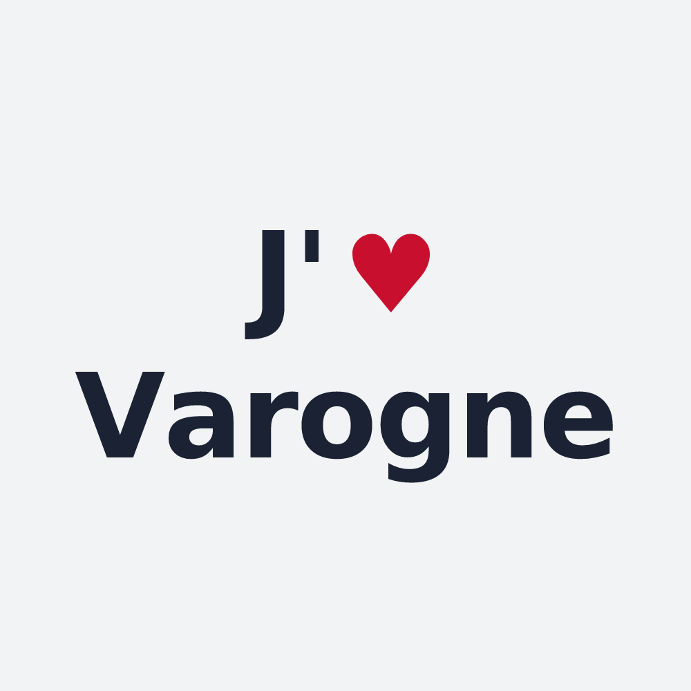 Poster personnalisé Varogne — design « J'aime Varogne » imprimé sur le poster