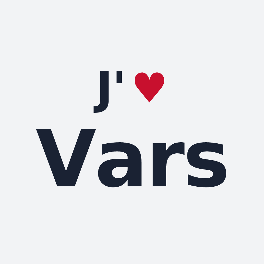 Poster personnalisé Vars — design « J'aime Vars » imprimé sur le poster