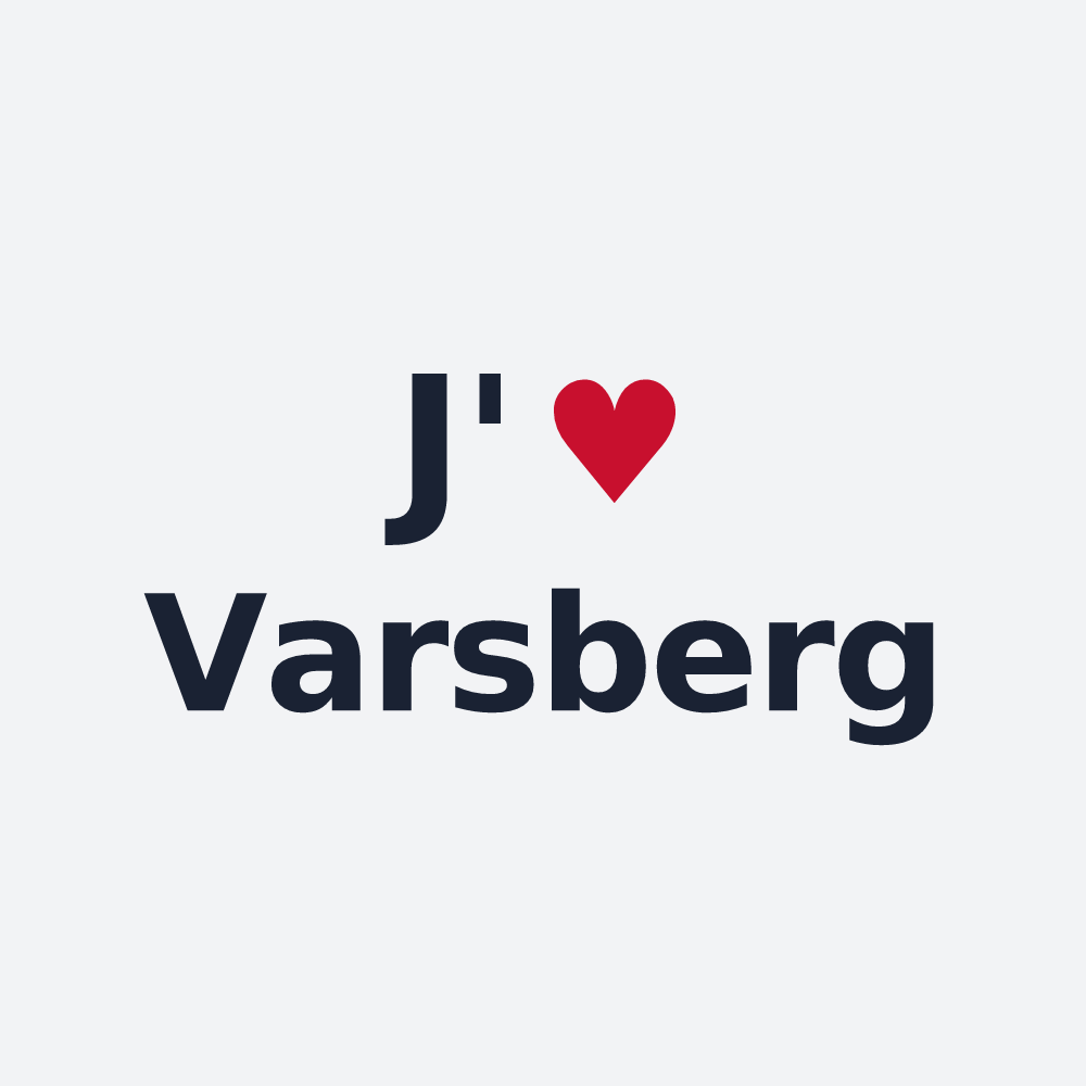 Poster personnalisé Varsberg — design « J'aime Varsberg » imprimé sur le poster