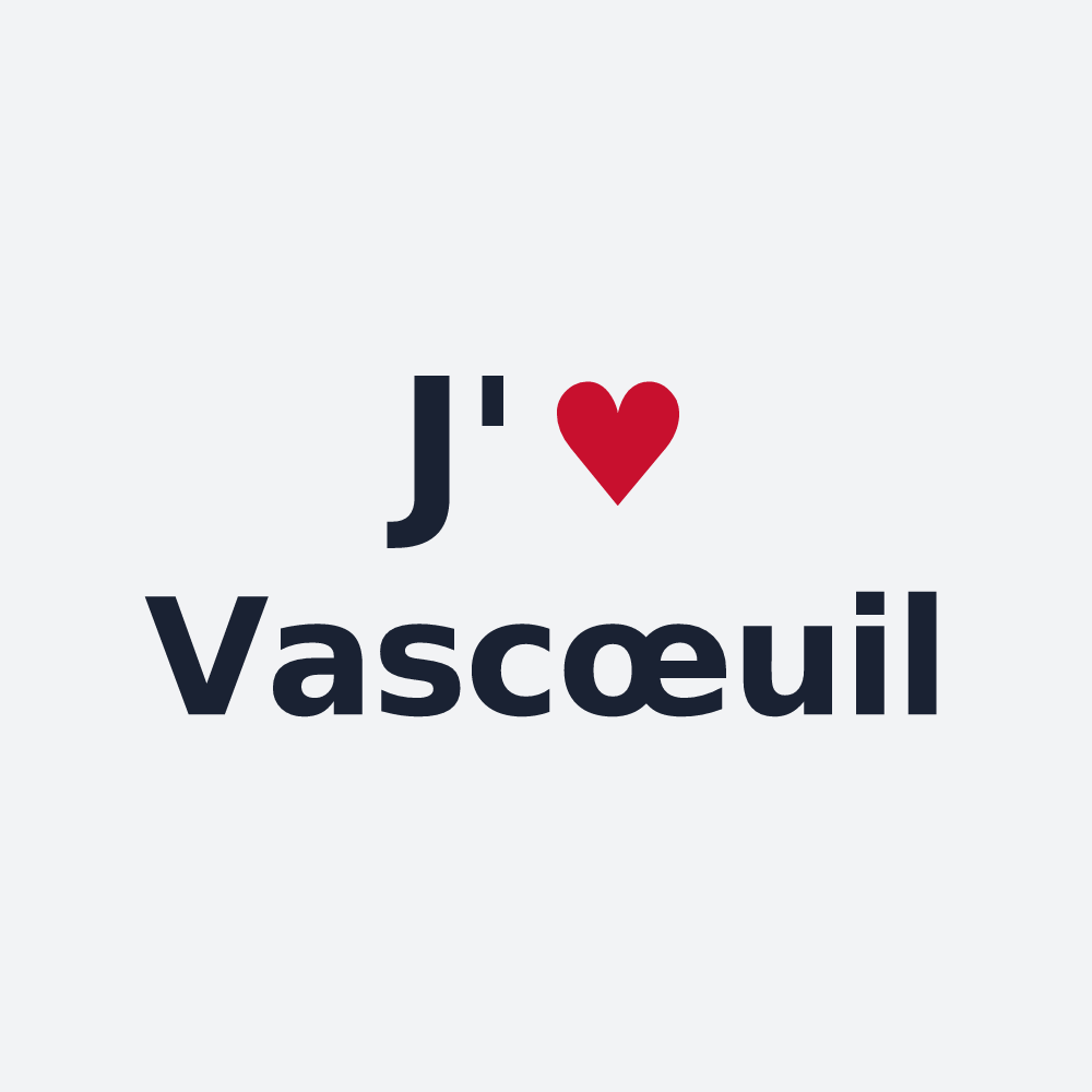 Poster personnalisé Vascœuil — design J'aime Vascœuil