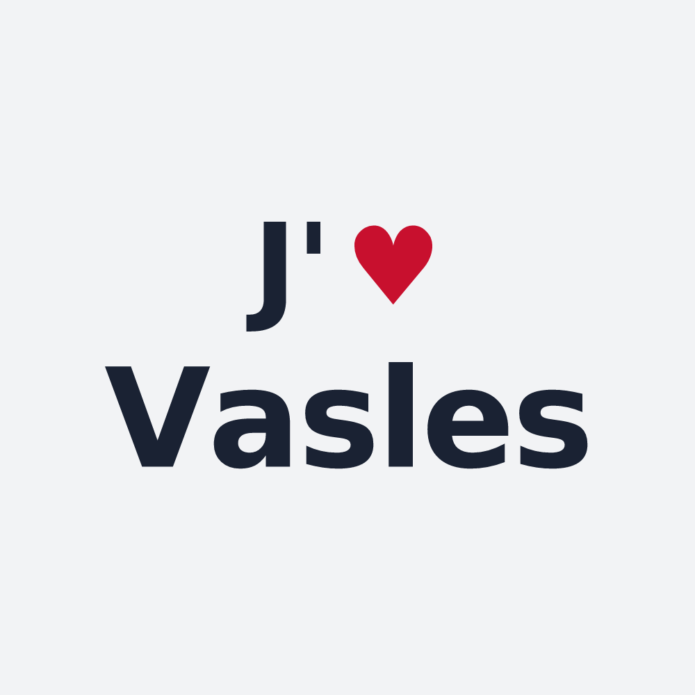 Poster personnalisé Vasles — design J'aime Vasles
