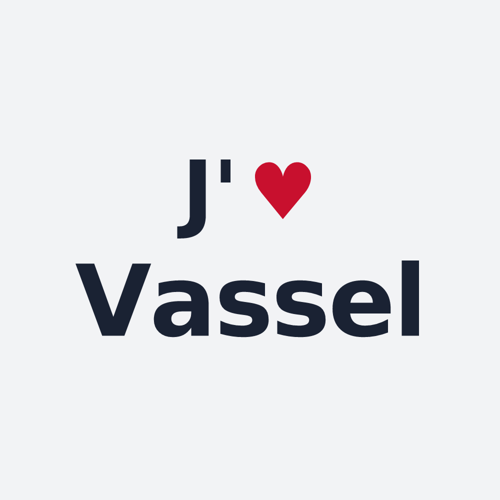 Poster personnalisé Vassel — design J'aime Vassel