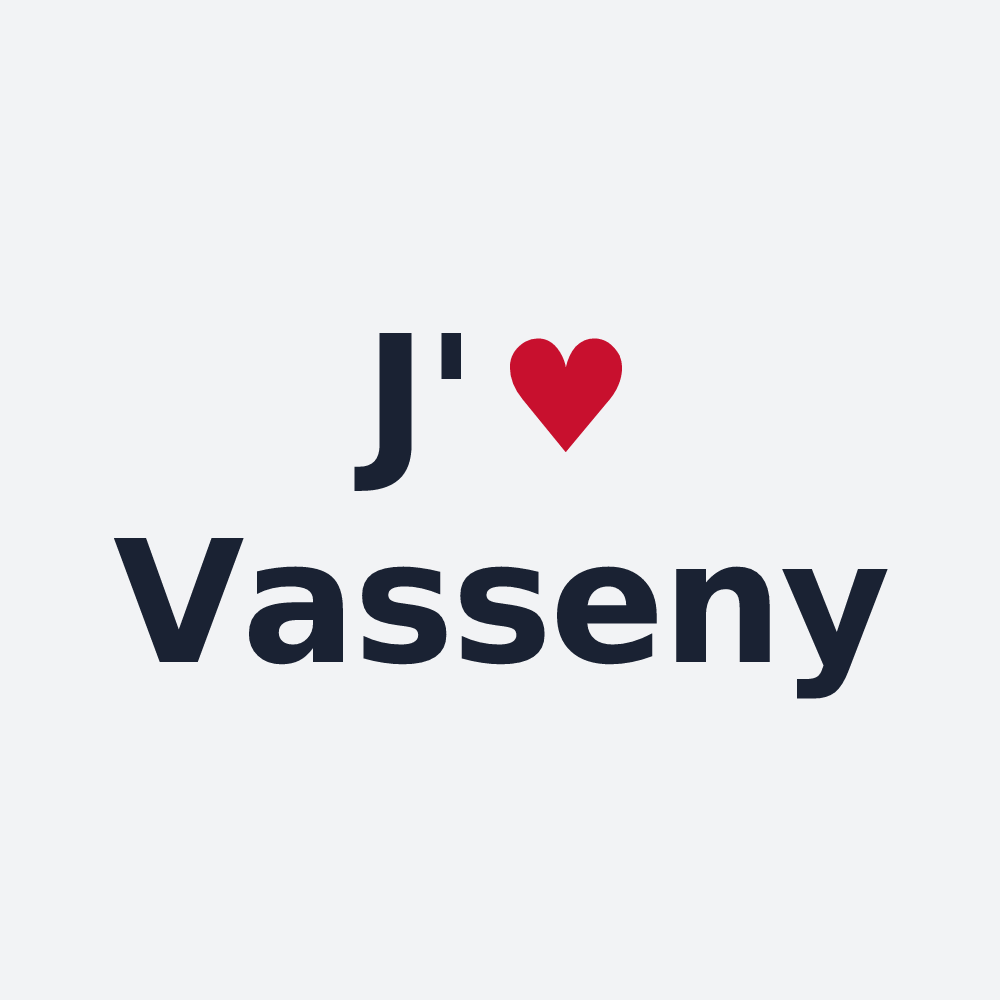 Poster personnalisé Vasseny — design J'aime Vasseny