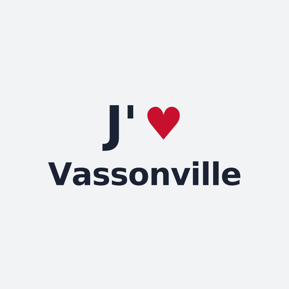 Poster personnalisé Vassonville — design J'aime Vassonville