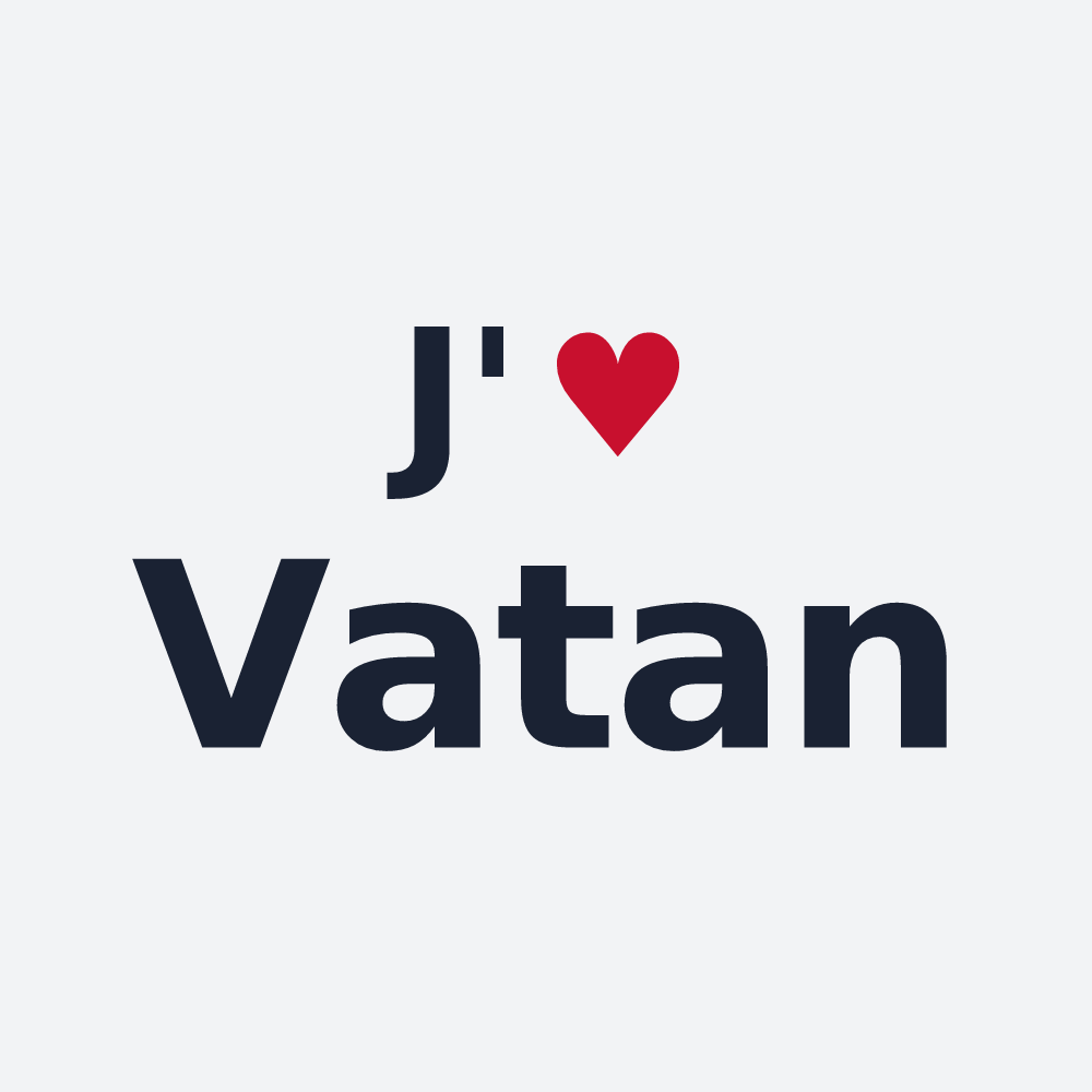 Poster personnalisé Vatan — design « J'aime Vatan » imprimé sur le poster