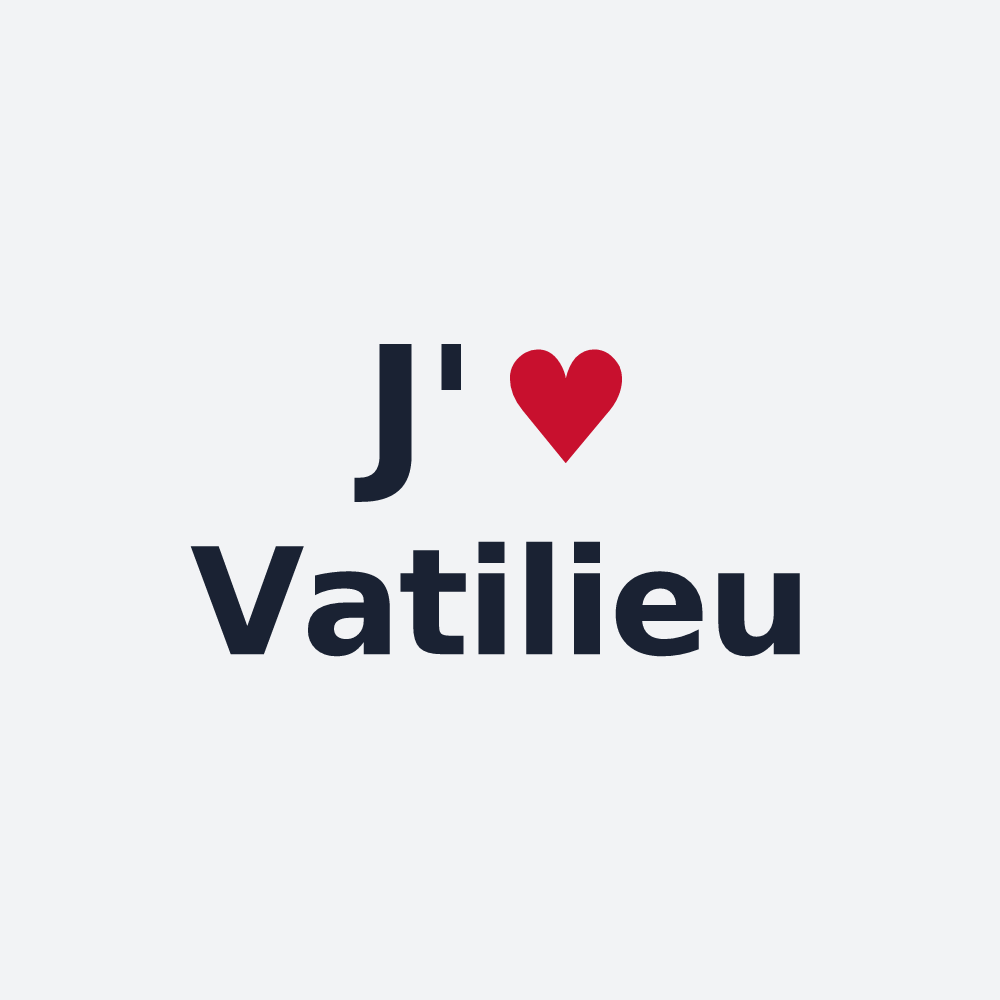 Poster personnalisé Vatilieu — design J'aime Vatilieu