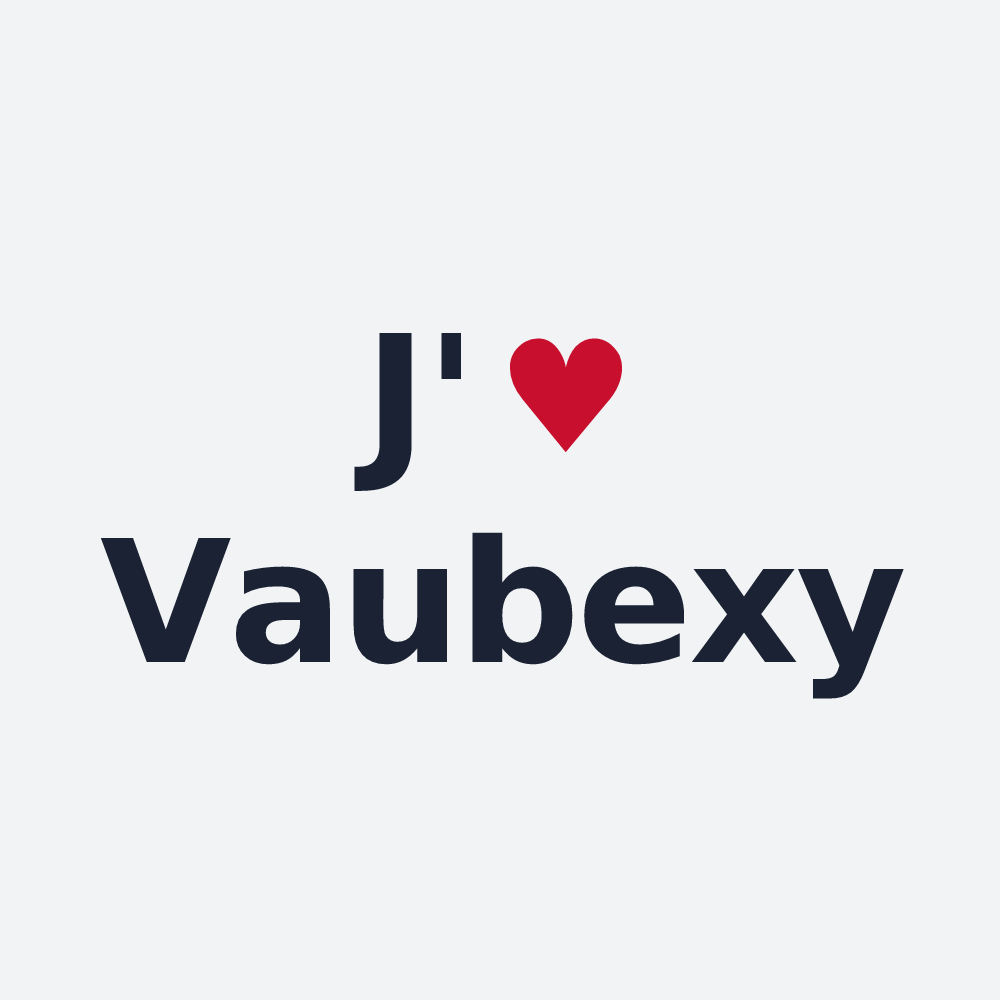 Poster personnalisé Vaubexy — design J'aime Vaubexy