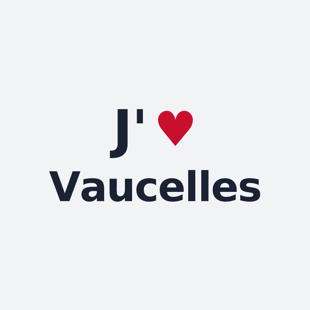 Poster personnalisé Vaucelles — design « J'aime Vaucelles » imprimé sur le poster