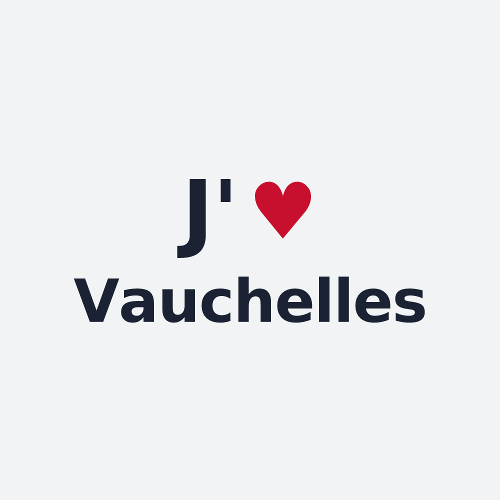 Poster personnalisé Vauchelles — design « J'aime Vauchelles » imprimé sur le poster