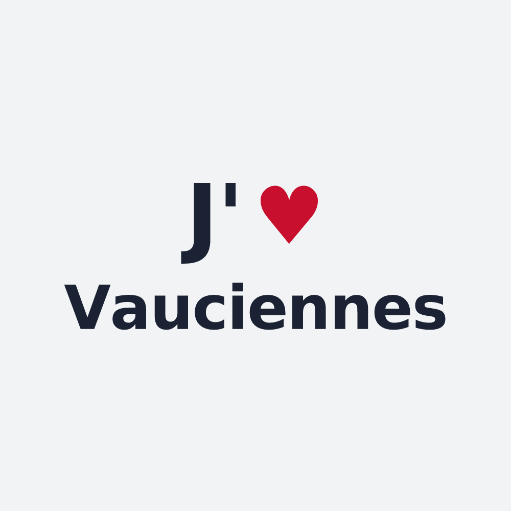 Poster personnalisé Vauciennes — design « J'aime Vauciennes » imprimé sur le poster