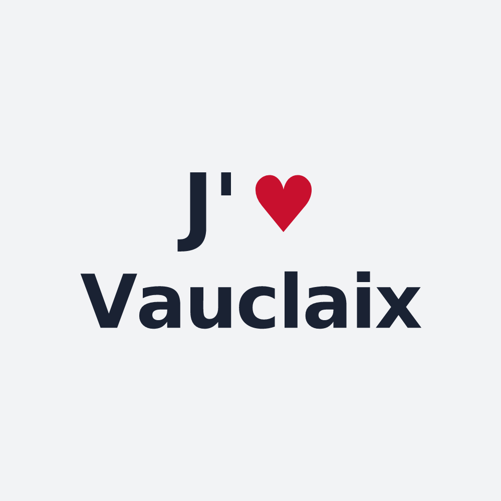 Poster personnalisé Vauclaix — design J'aime Vauclaix