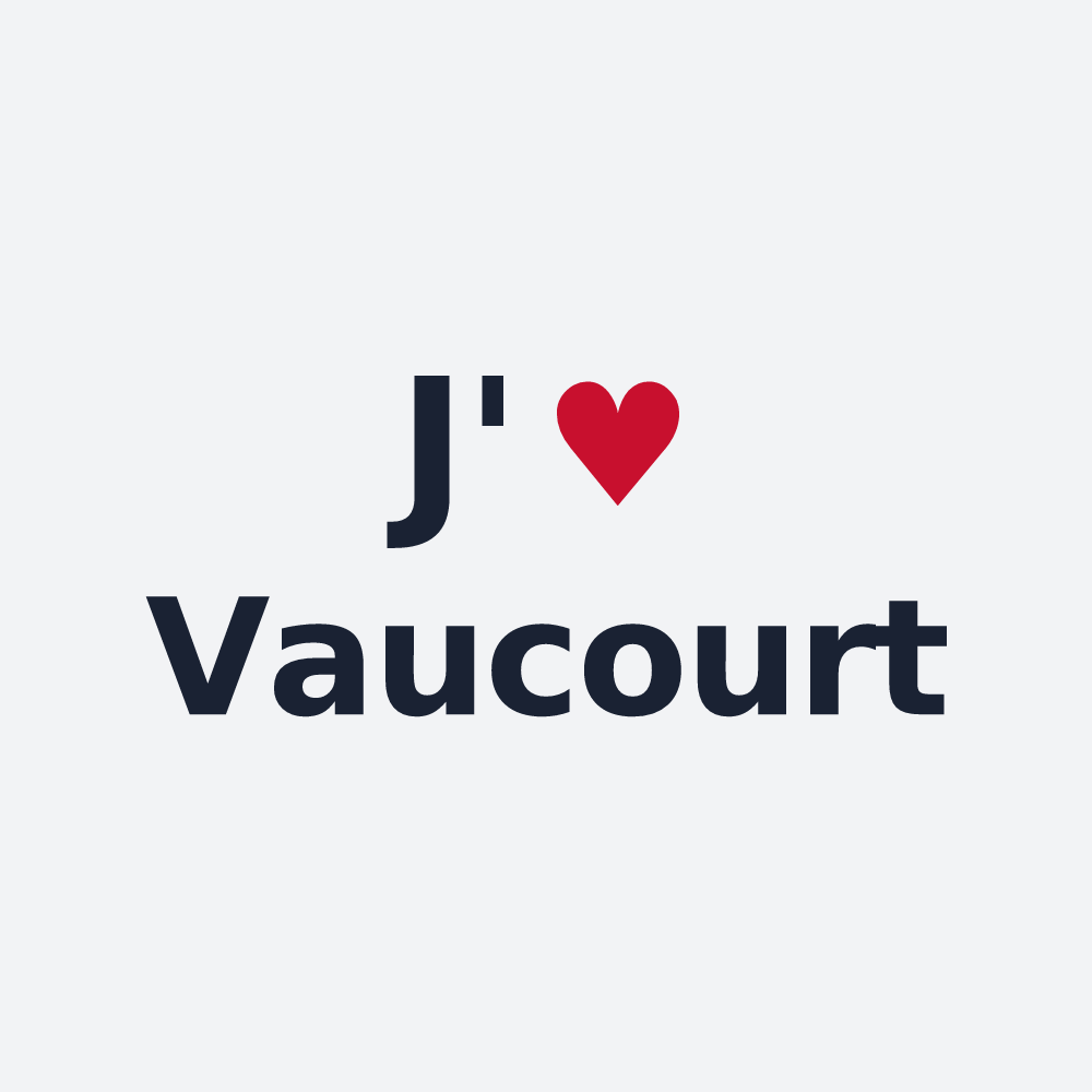 Poster personnalisé Vaucourt — design J'aime Vaucourt