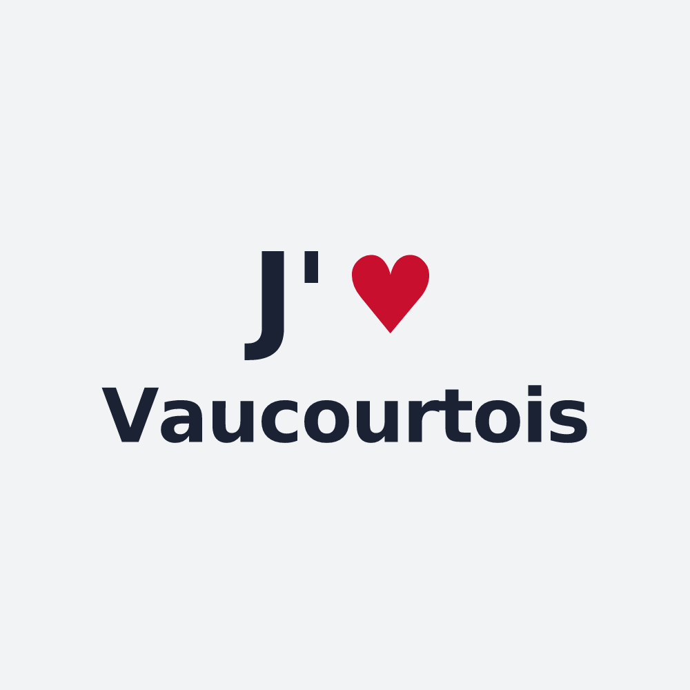 Poster personnalisé Vaucourtois — design J'aime Vaucourtois
