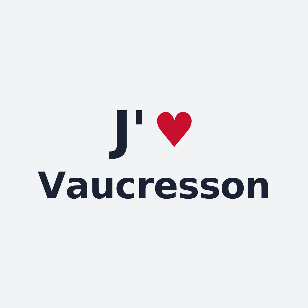 Poster personnalisé Vaucresson — design « J'aime Vaucresson » imprimé sur le poster