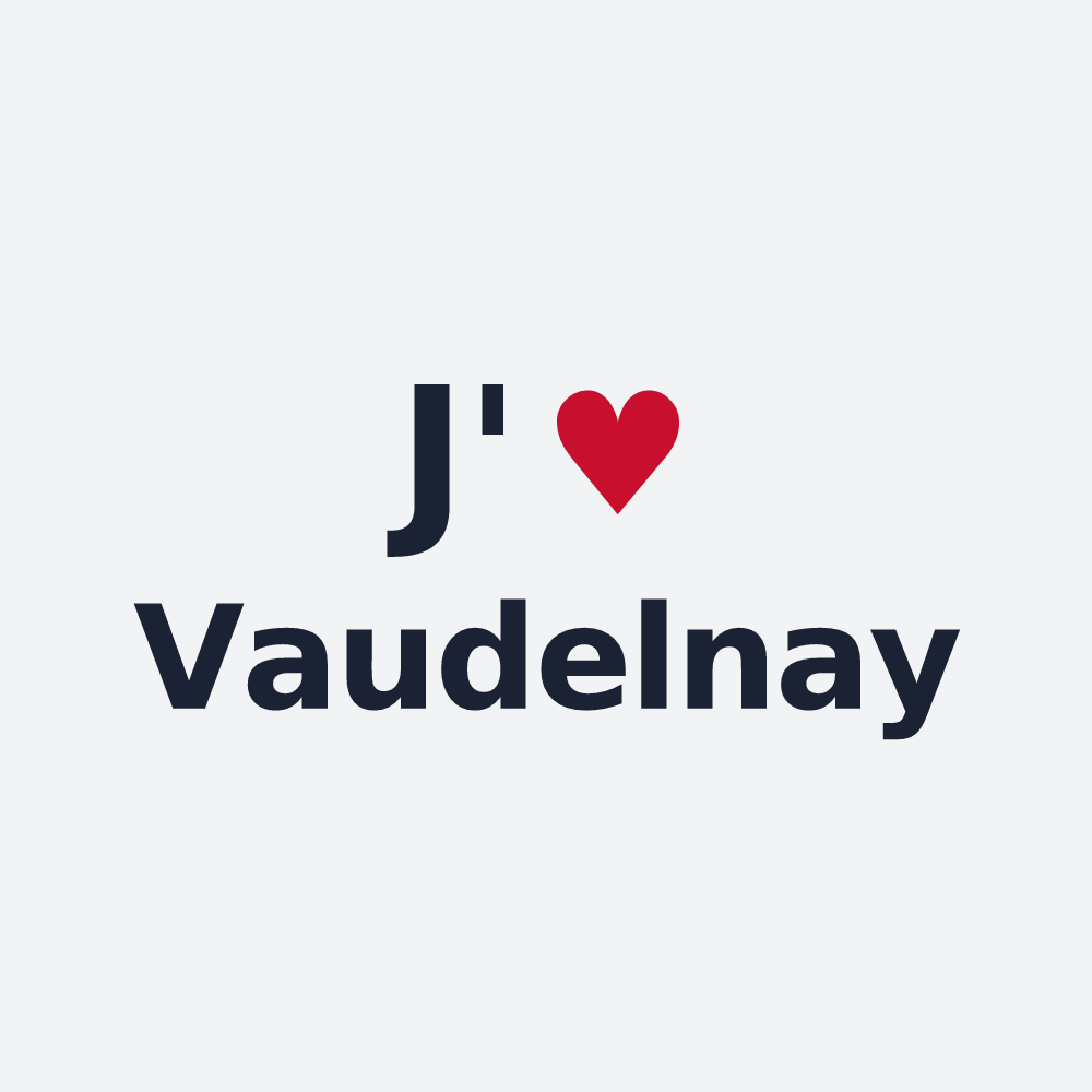 Poster personnalisé Vaudelnay — design J'aime Vaudelnay