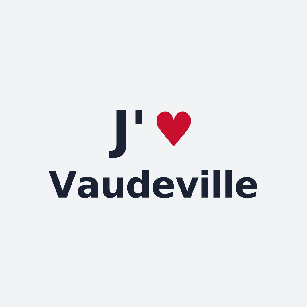 Poster personnalisé Vaudeville — design J'aime Vaudeville