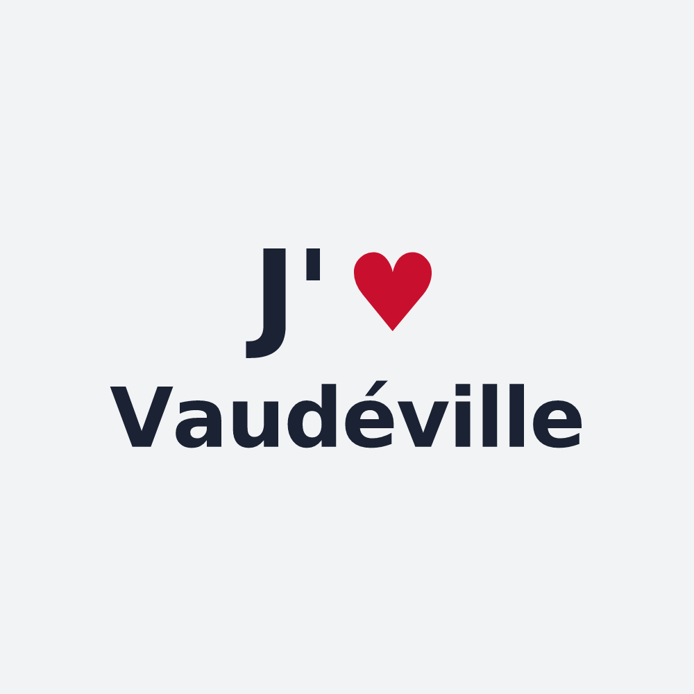 Poster personnalisé Vaudéville — design J'aime Vaudéville