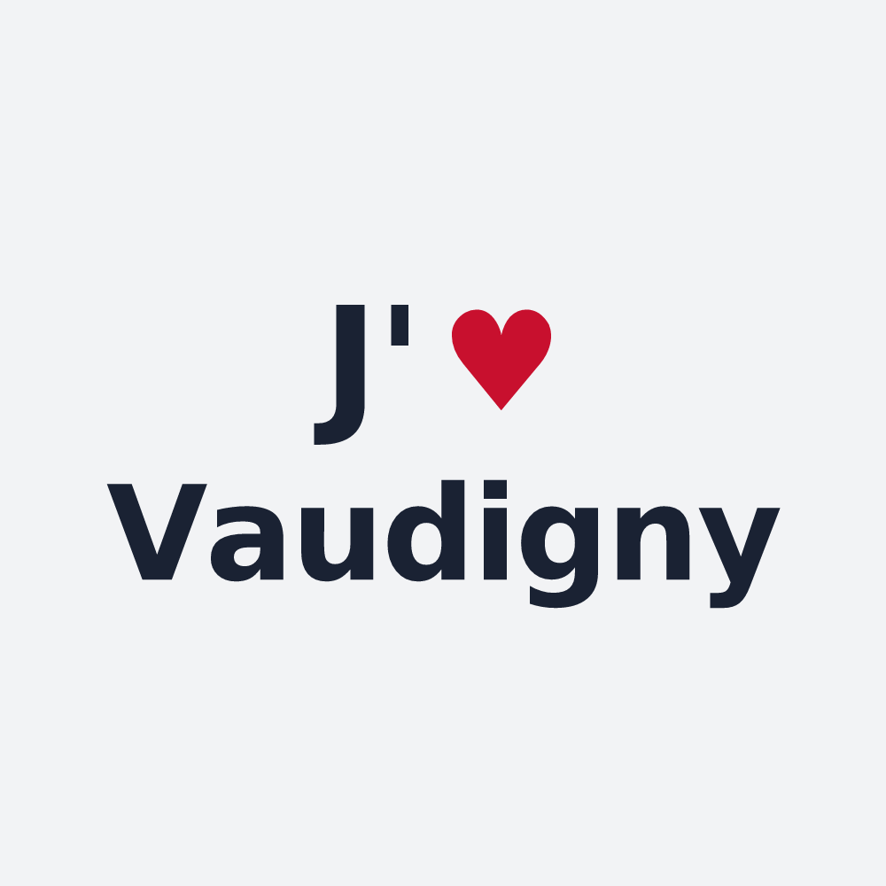 Poster personnalisé Vaudigny — design J'aime Vaudigny