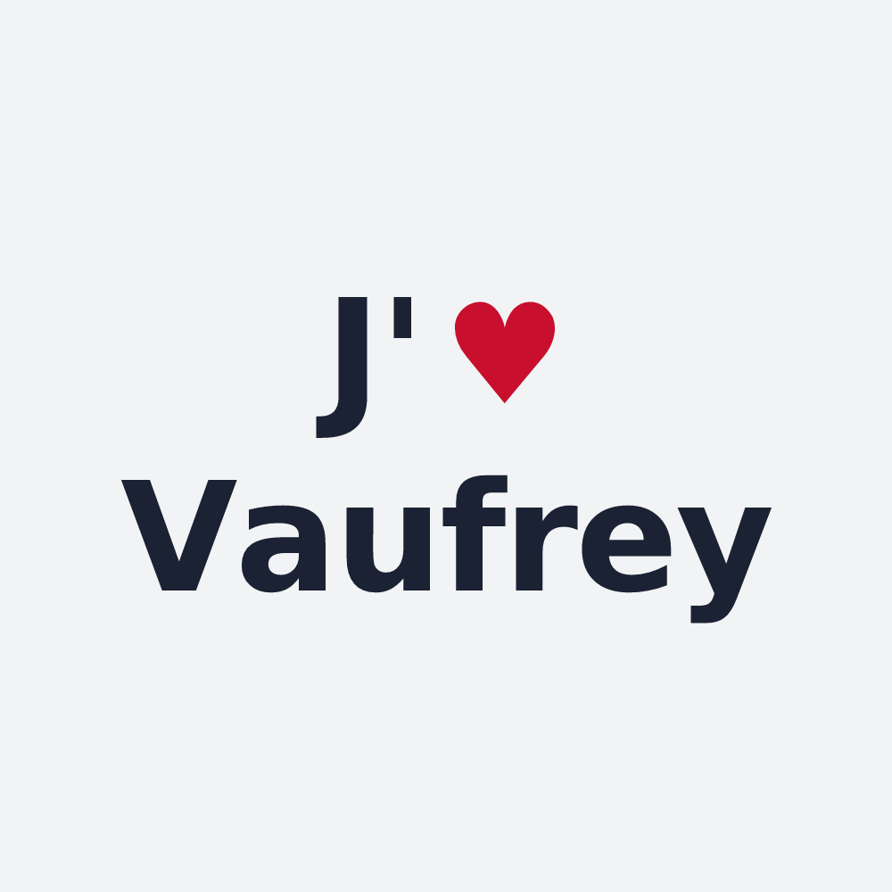 Poster personnalisé Vaufrey — design J'aime Vaufrey