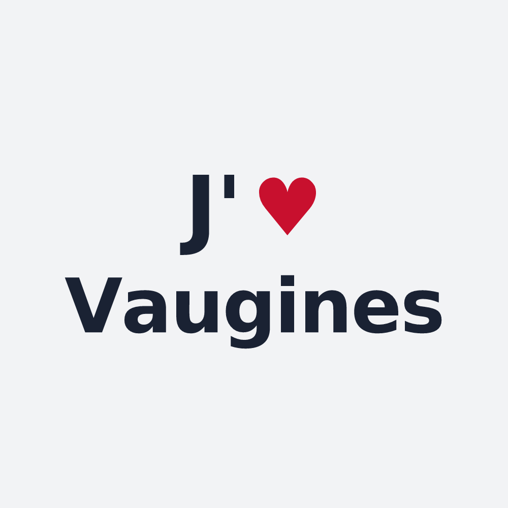 Poster personnalisé Vaugines — design J'aime Vaugines