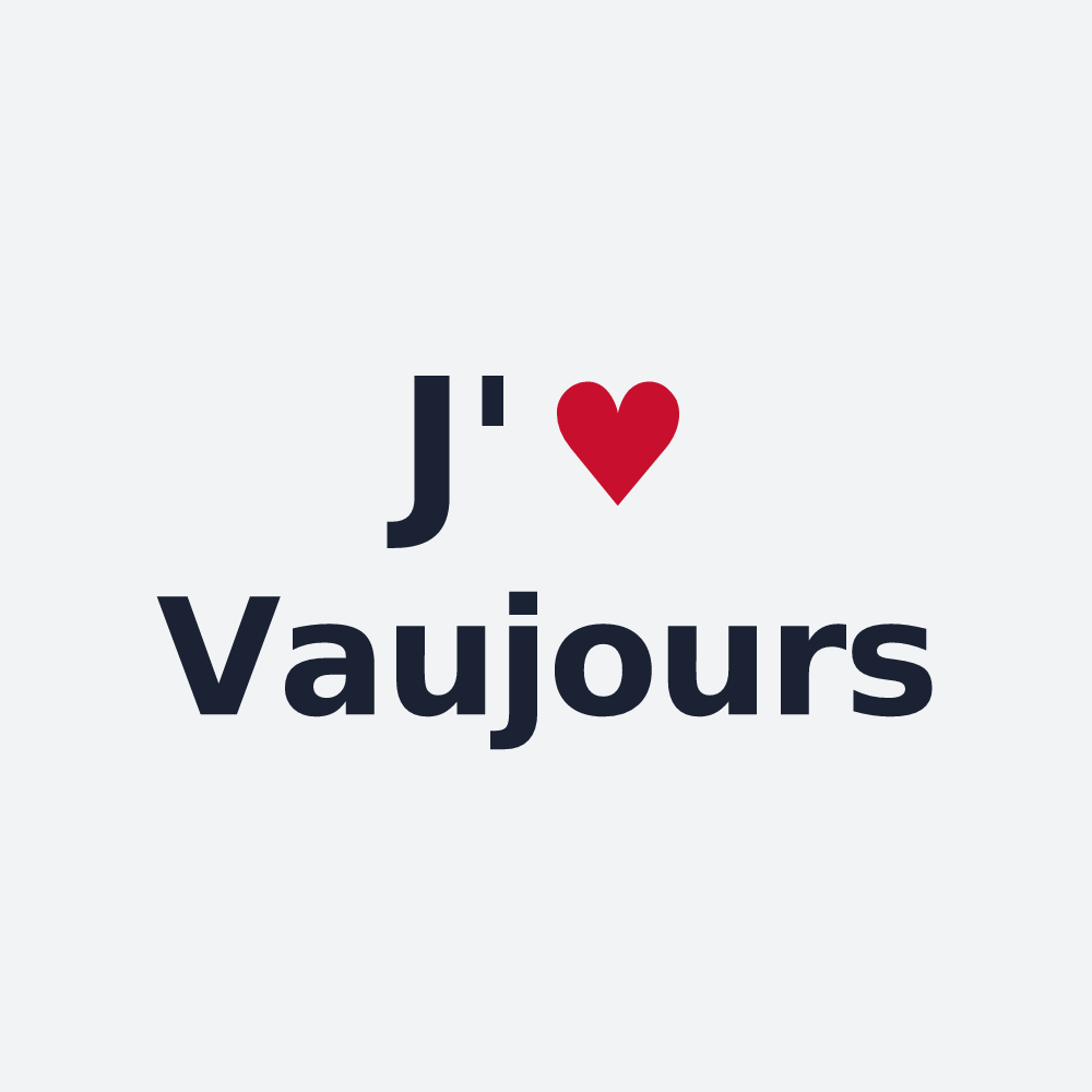 Poster personnalisé Vaujours — design J'aime Vaujours
