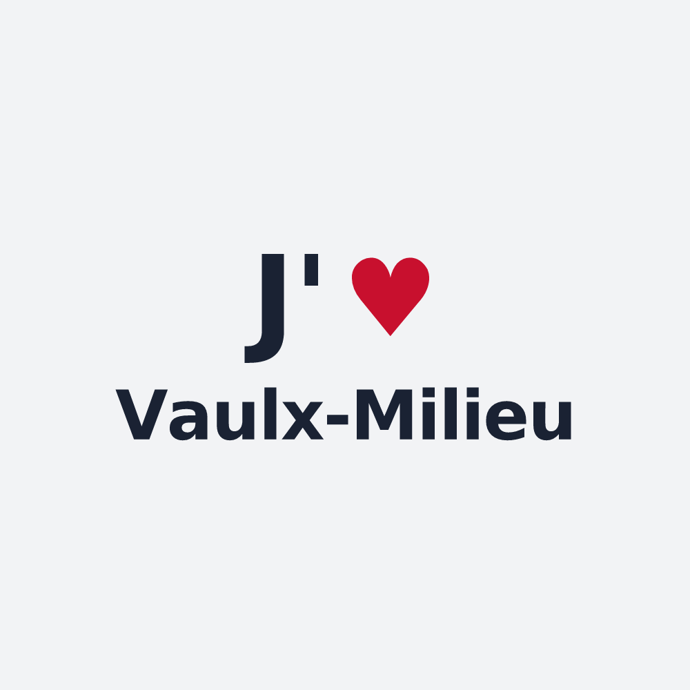 Poster personnalisé Vaulx-Milieu — design J'aime Vaulx-Milieu