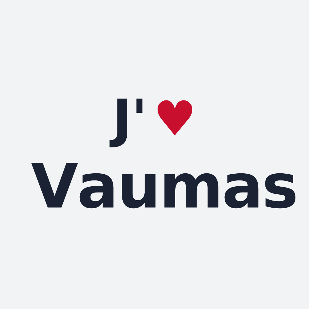 Poster personnalisé Vaumas — design J'aime Vaumas