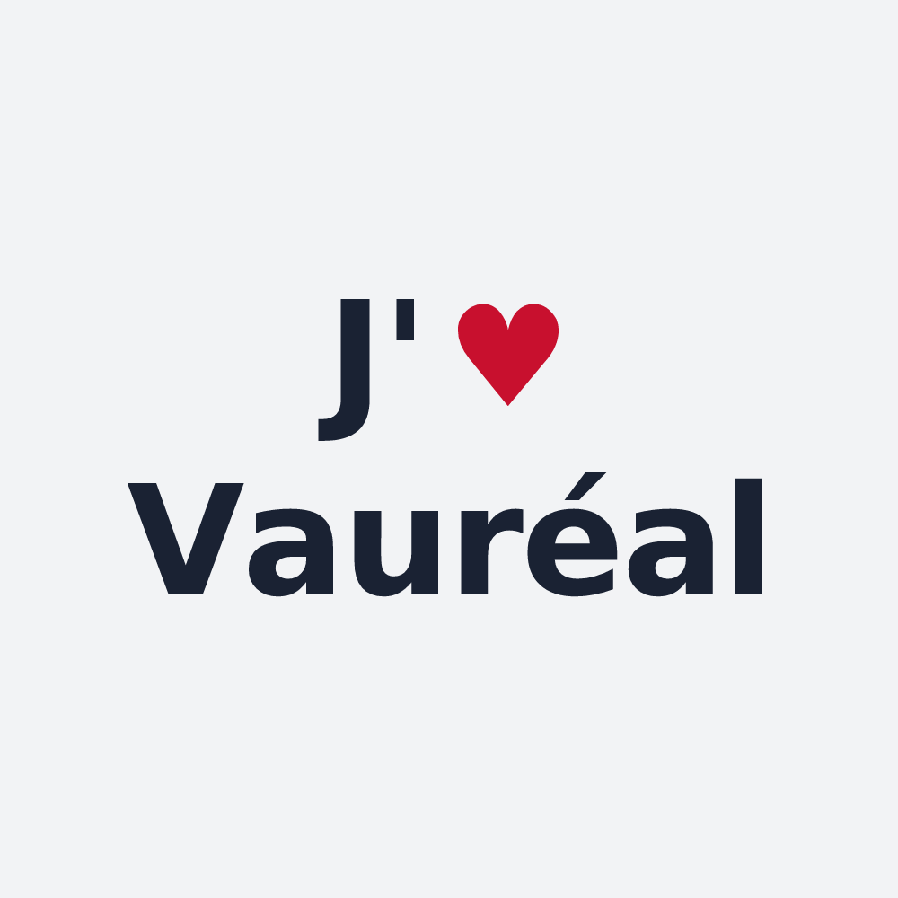 Poster personnalisé Vauréal — design J'aime Vauréal