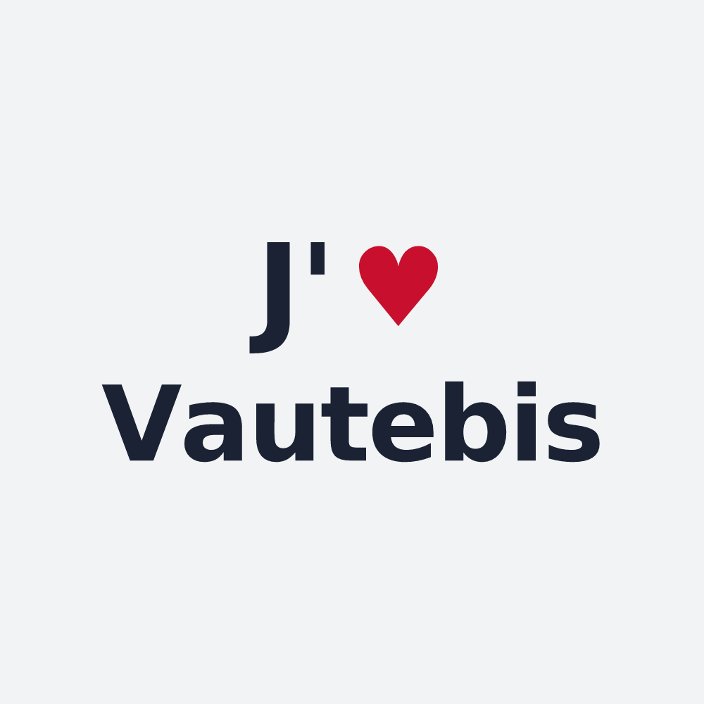 Poster personnalisé Vautebis — design « J'aime Vautebis » imprimé sur le poster