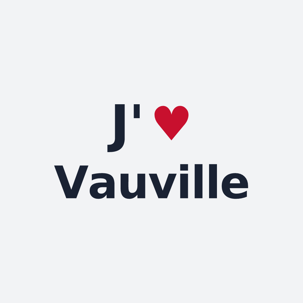 Poster personnalisé Vauville — design « J'aime Vauville » imprimé sur le poster