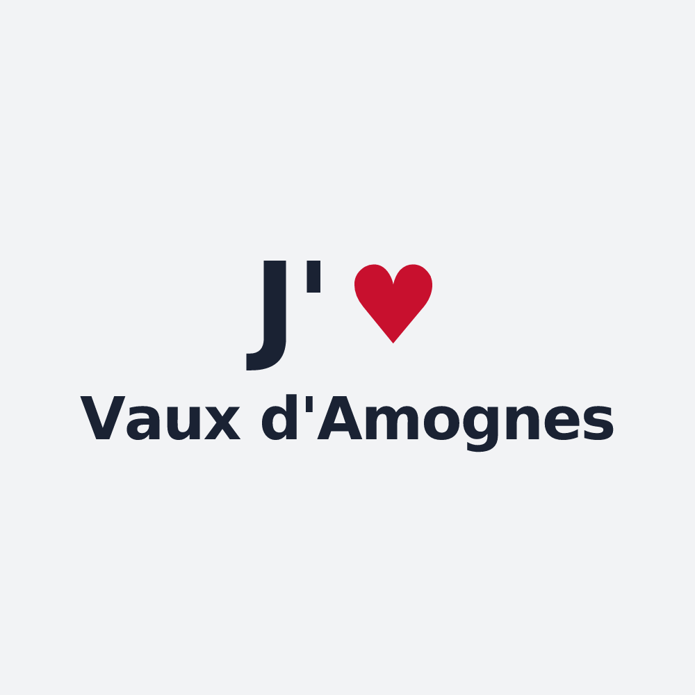 Poster personnalisé Vaux d'Amognes — design J'aime Vaux d'Amognes