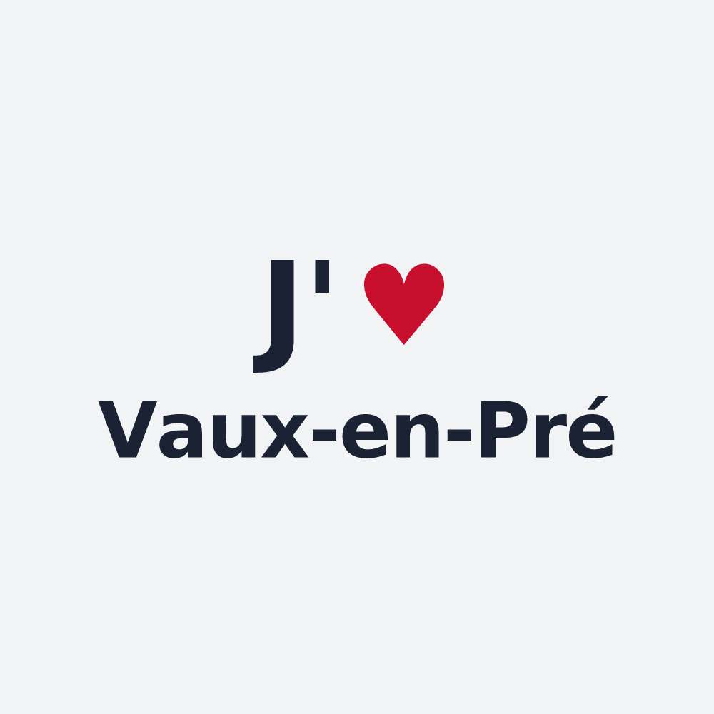 Poster personnalisé Vaux-en-Pré — design J'aime Vaux-en-Pré