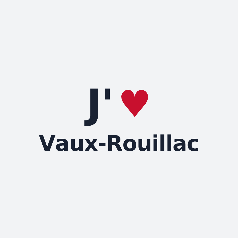 Poster personnalisé Vaux-Rouillac — design J'aime Vaux-Rouillac