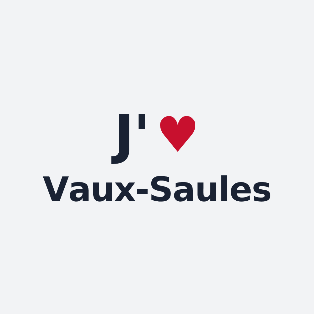Poster personnalisé Vaux-Saules — design J'aime Vaux-Saules