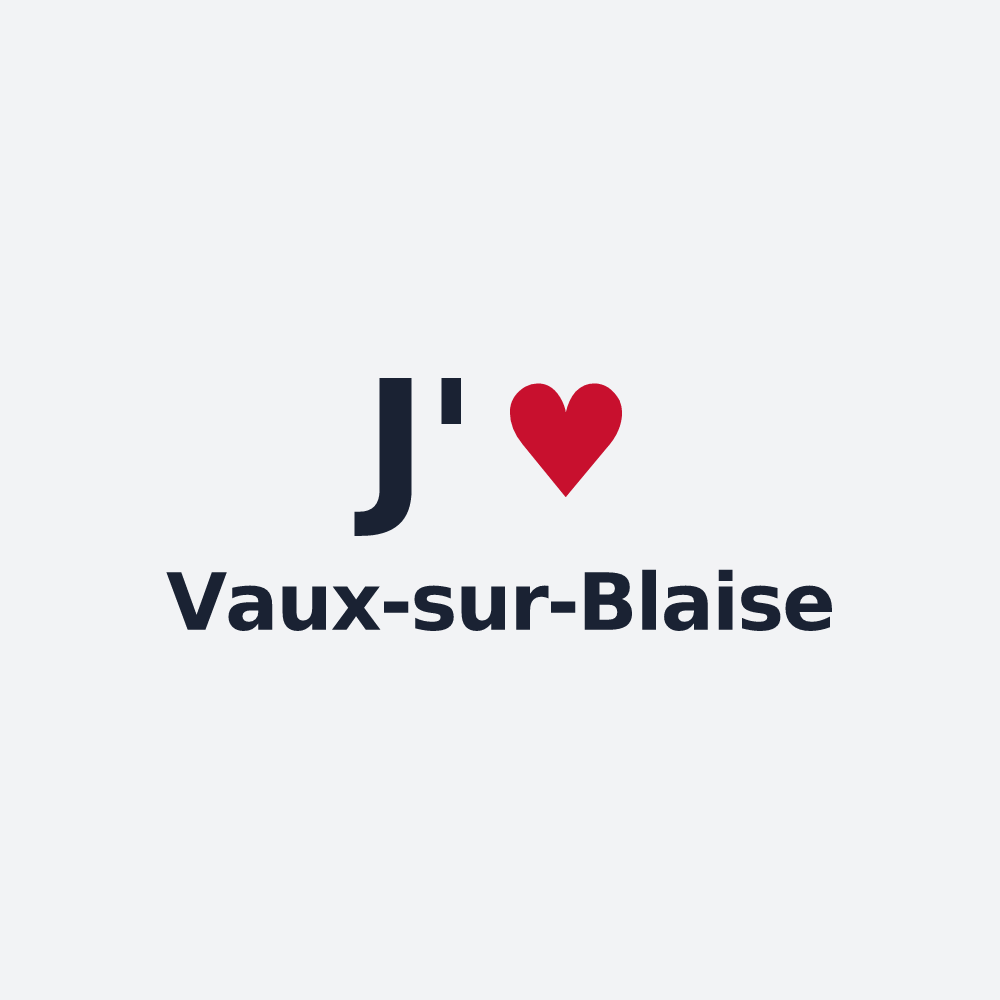 Poster personnalisé Vaux-sur-Blaise — design J'aime Vaux-sur-Blaise