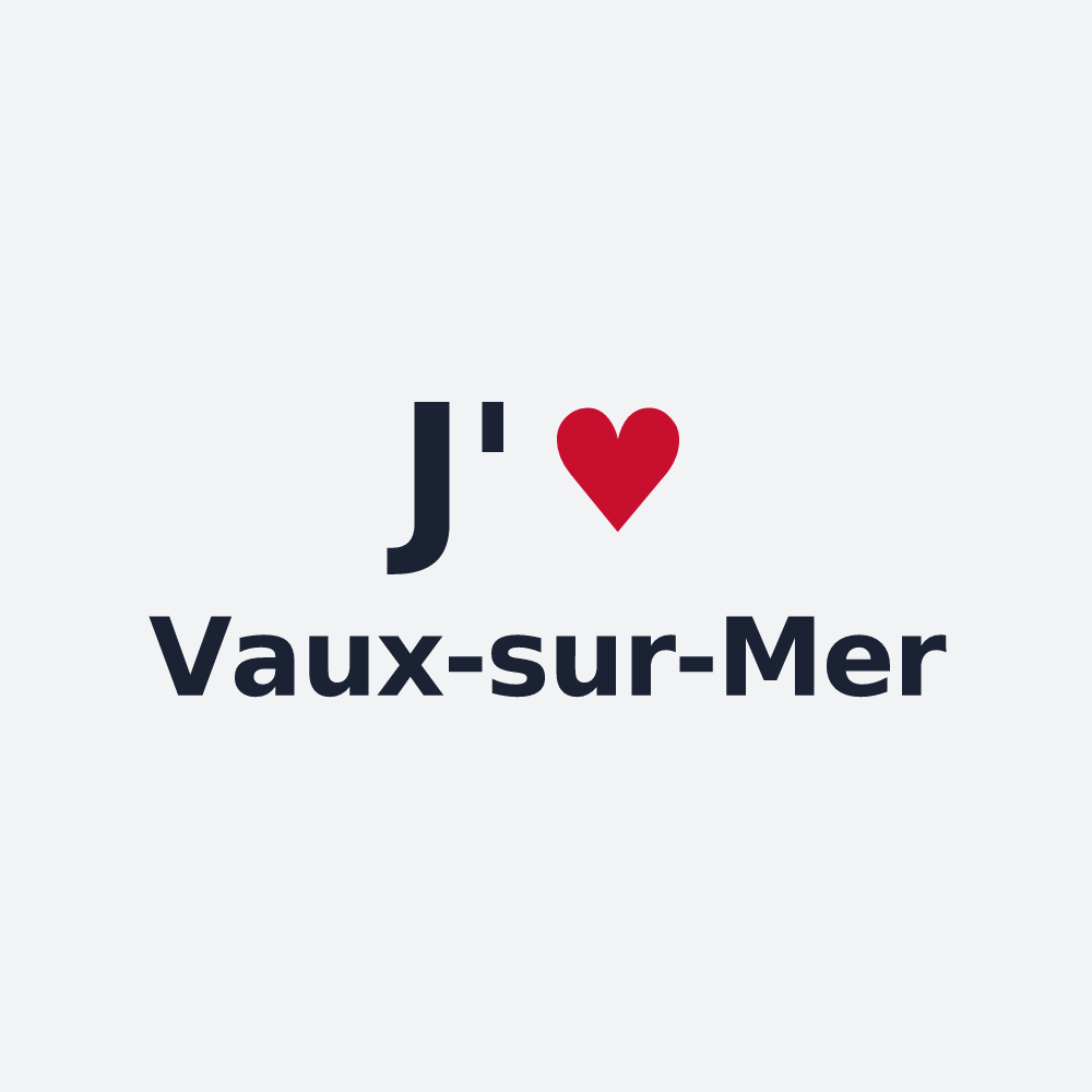Poster personnalisé Vaux-sur-Mer — design « J'aime Vaux-sur-Mer » imprimé sur le poster