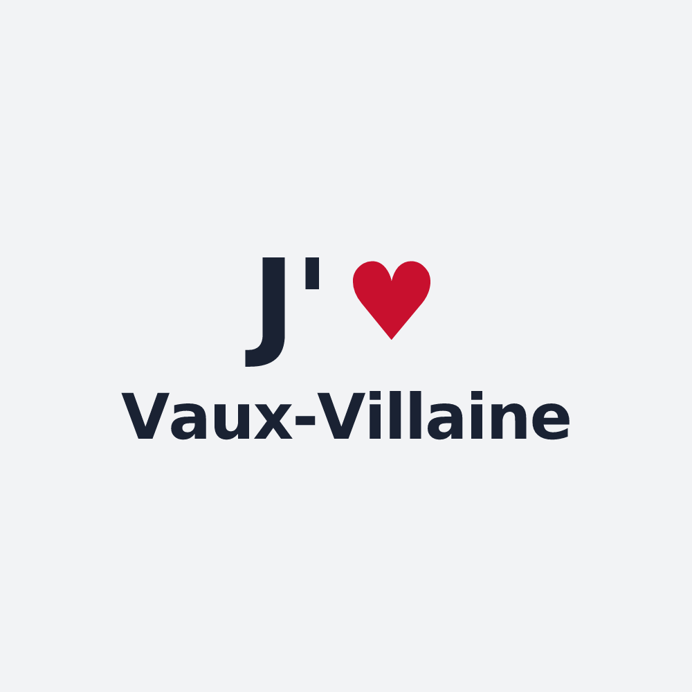 Poster personnalisé Vaux-Villaine — design J'aime Vaux-Villaine