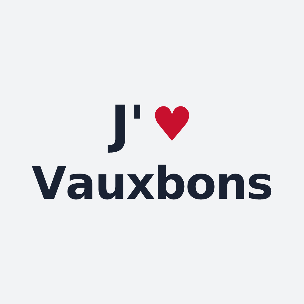 Poster personnalisé Vauxbons — design J'aime Vauxbons