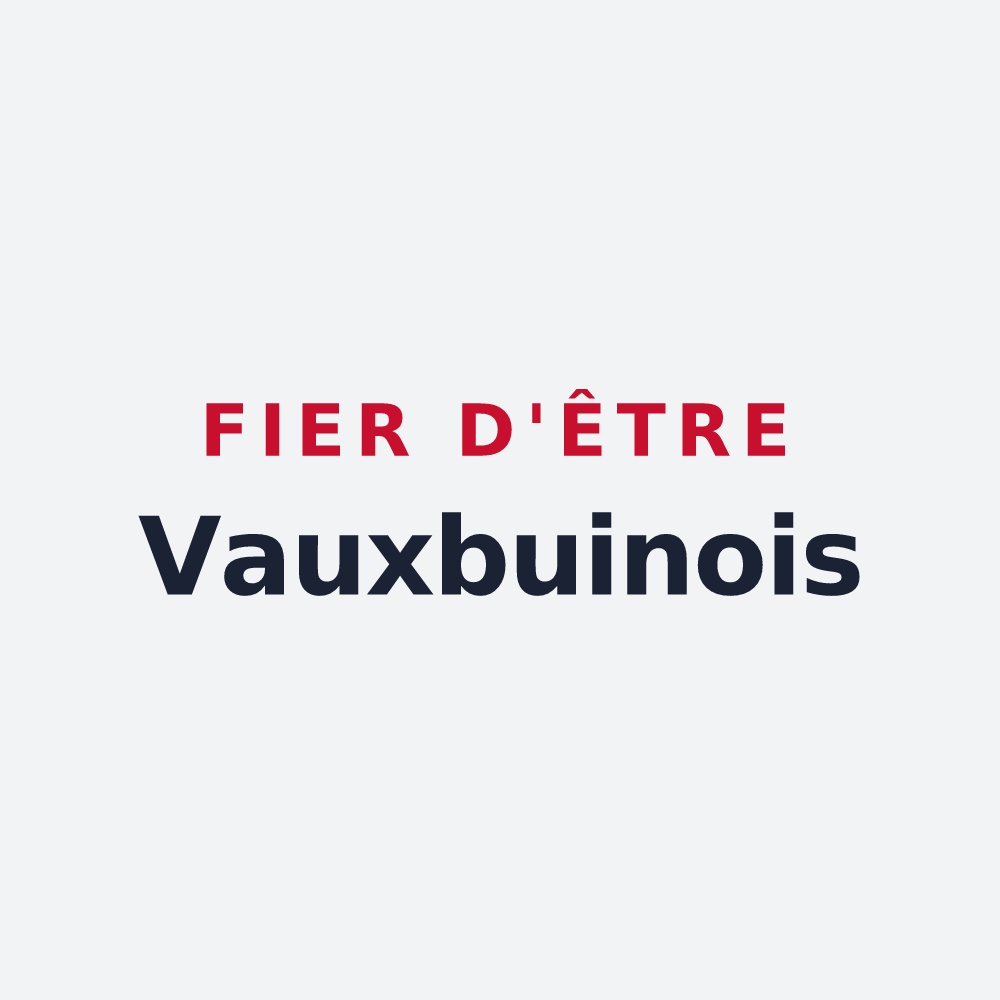 Poster « Fier d'être Vauxbuinois » — design pour Vauxbuin