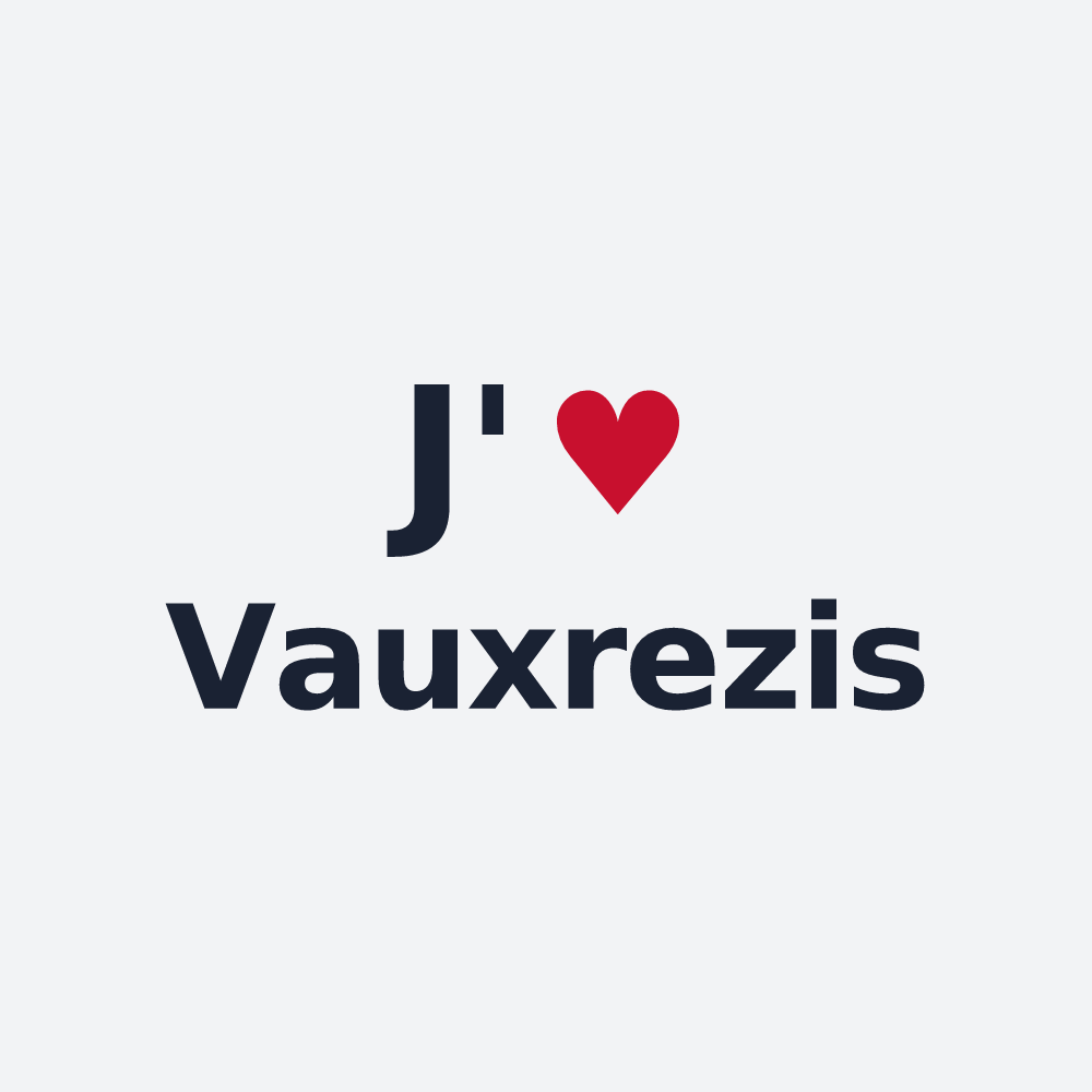 Poster personnalisé Vauxrezis — design J'aime Vauxrezis