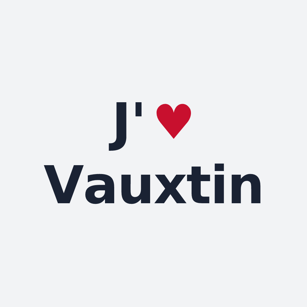 Poster personnalisé Vauxtin — design J'aime Vauxtin