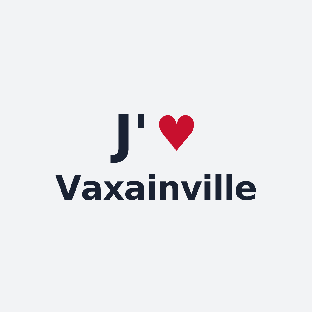 Poster personnalisé Vaxainville — design J'aime Vaxainville