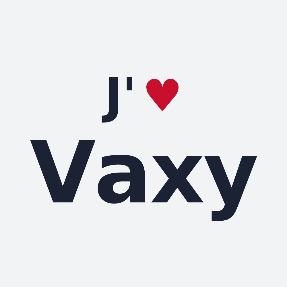 Poster personnalisé Vaxy — design J'aime Vaxy