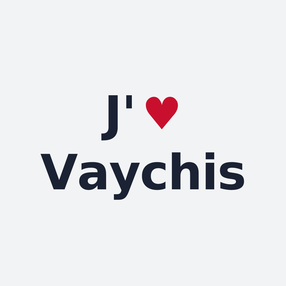 Poster personnalisé Vaychis — design J'aime Vaychis