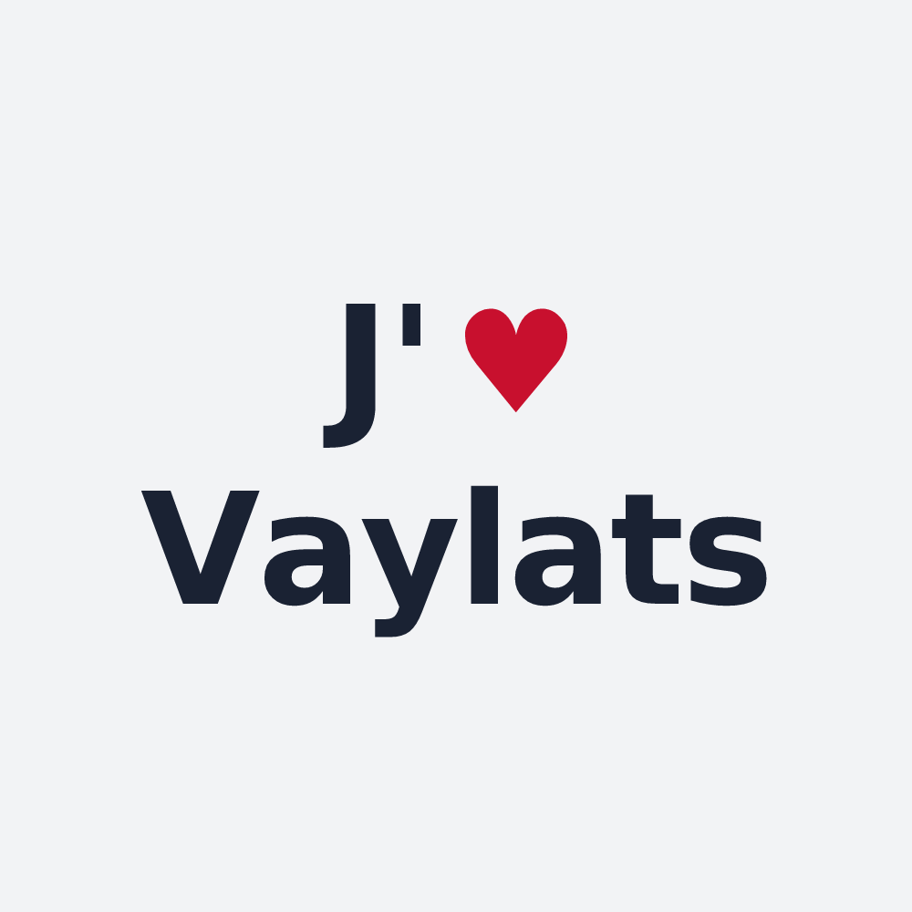 Poster personnalisé Vaylats — design « J'aime Vaylats » imprimé sur le poster
