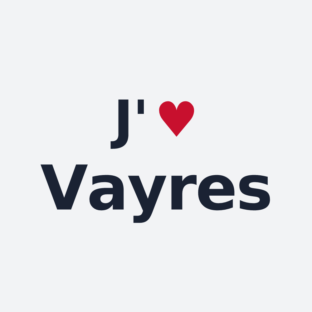 Poster personnalisé Vayres — design J'aime Vayres
